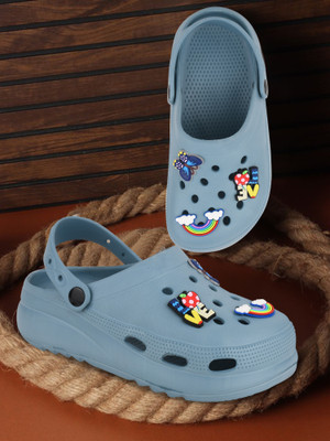 GOKIK Women Clogs(Blue , 4)