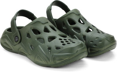 MOOSHIE Men Clogs(Olive , 8)