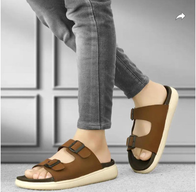 VECHLO Men Sandals(Green , 6)