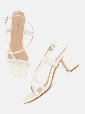 Dressberry Women Heels(White , 7)