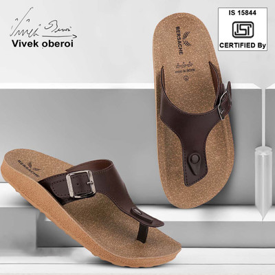 BERSACHE Men Clogs(Brown , 6)