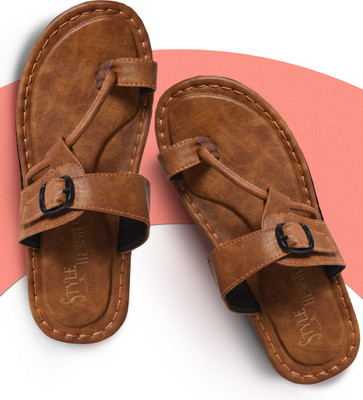 STYLE HEIGHT Men Sandals(Tan , 9)