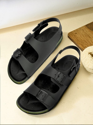 Buxton Men Sandals(Black , 6)