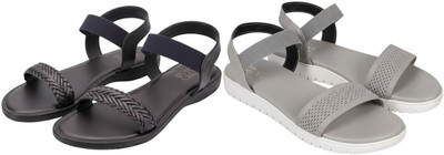Kuhu Creations Women Flats(Grey, Grey , 6)