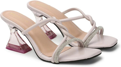 madam glorious Women Heels(Purple , 6)