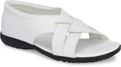 John Karsun Men Sandals(White , 9)