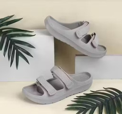 BOKZZON Men Sandals(Grey , 9)