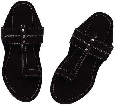 Shree shyam Men Flats(Black , 6)