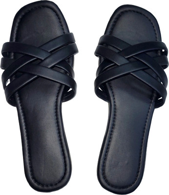 XiZUii Women Flats(Black , 5)