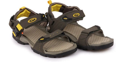 Sparx SS 502 Men Sports Sandals(Olive, Yellow , 6)