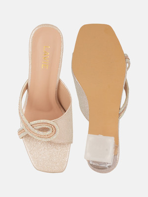 LAVIE Women Heels(Gold , 4)