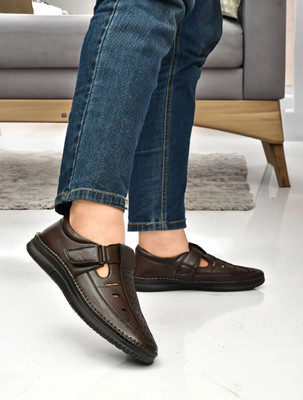 PROVOGUE Sandals | Comfortable & Durable Casual Footwear for Daily, Office & Party Wear Men Sandals(Brown , 8)