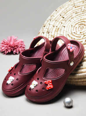 DEFLOW Women Clogs(Maroon , 5)