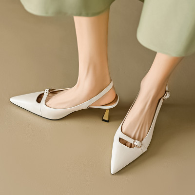 Purplehunt Women Heels(White , 5)