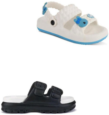 strivox Women Flats(Black, White , 4)