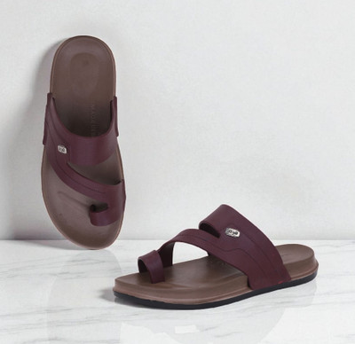 KAPYANSH Men Sandals(Maroon , 7)