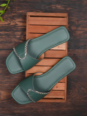 Zoyi Women Flats(Olive , 8)