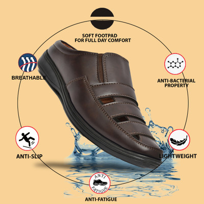 Restroad Men Flats(Brown , 11)