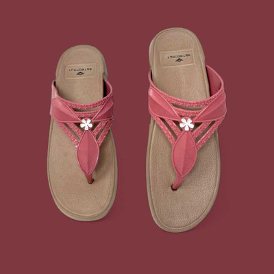 M7 By Metronaut Women Flats(Pink, Beige , 8)