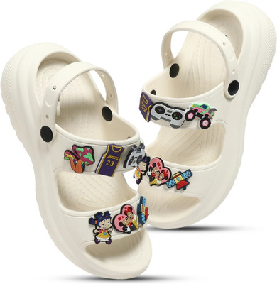 Footup Super Soft|Orthopedic|Comfortable|Lightweight|Diabetic Women Clogs(Off White , 4)