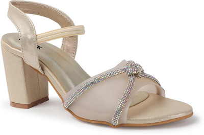 ANOUK Women Heels(Gold , 8)