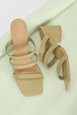 VAN HEUSEN Women Heels(Green , 4)