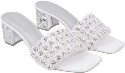 METRO Women Heels(White , 3)