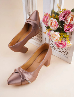 TRYME Women Heels(Brown , 6)