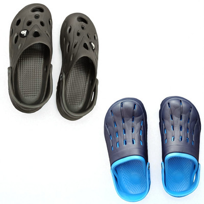 Monrav Men Clogs(Grey, Blue , 11)