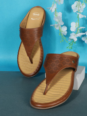Scholl Women Flats(Brown , 3)