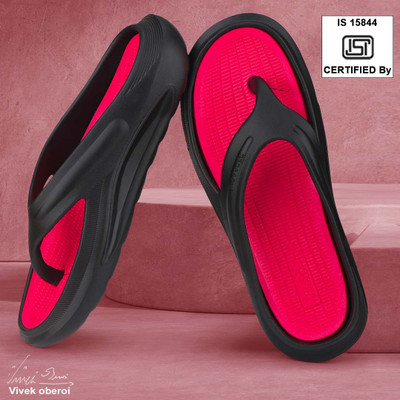 BERSACHE Men Sandals(Red, Black , 10)