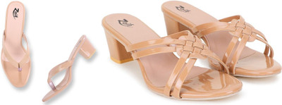 Zaif Women Heels(Beige, Beige , 5)