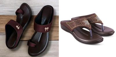 hunyza footwear Women Flats(Brown , 7)