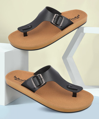 WALKAROO Men Sandals(Brown, Black , 9)