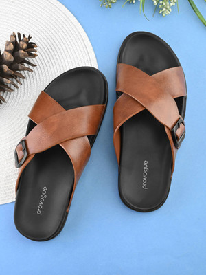 PROVOGUE Men Sandals(Tan , 7)