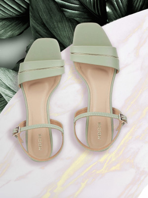 MOCHI Women Heels(Green , 4)