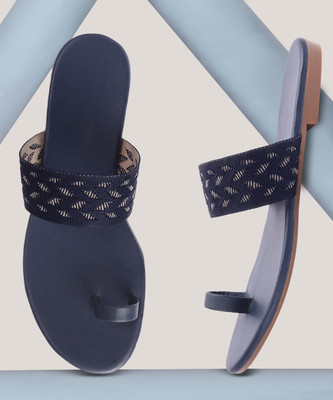 Colo Women Flats(Navy , 8)