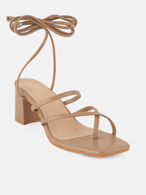 Dressberry Women Heels(Beige , 8)