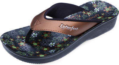 LOTUSFEET Women Flats(Brown , 9)
