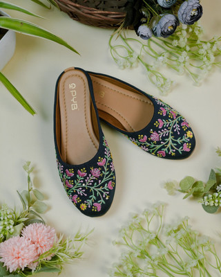 BYQB Women Flats(Blue , 8)