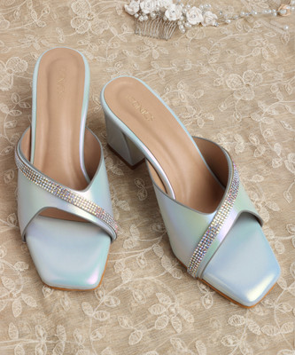 ICONICS Women Heels(Blue , 4)