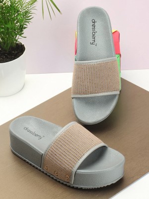 Dressberry Women Wedges(Grey , 7)