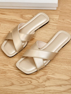 faishstar Women Flats(Gold , 8)