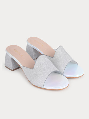 CORSICA Women Heels(Silver , 7)