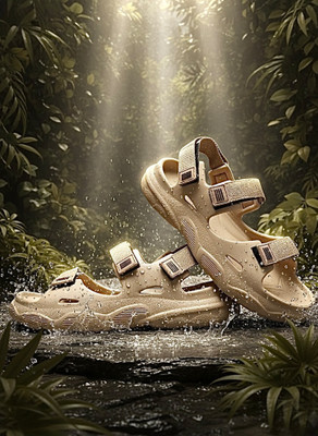 athree Men Sandals(Beige , 10)