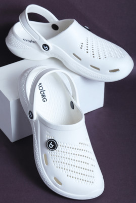 Koburg Boat Men's Clog |Adjustable Back Strap | Stylish & Anti-Skid | Waterproof KF-424 Men Clogs(Off White , 7)