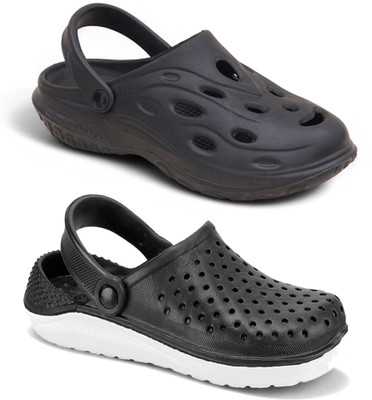 SHOEFLY Men Sandals(Black, White , 6)