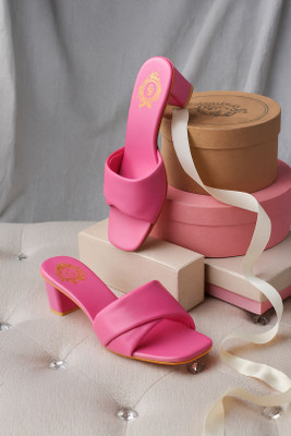 GLEMATOZ Women Heels(Pink , 3)