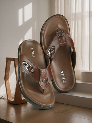 BIZORA Men Casual(Brown , 10)
