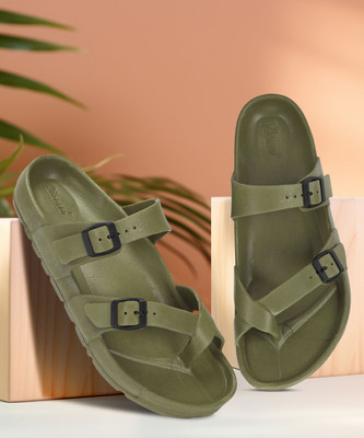 Paragon EVK3408G Flip Flops For Men | Easy Washable | Lightweight Slipper | Comfortable Men Sandals(Green , 8)